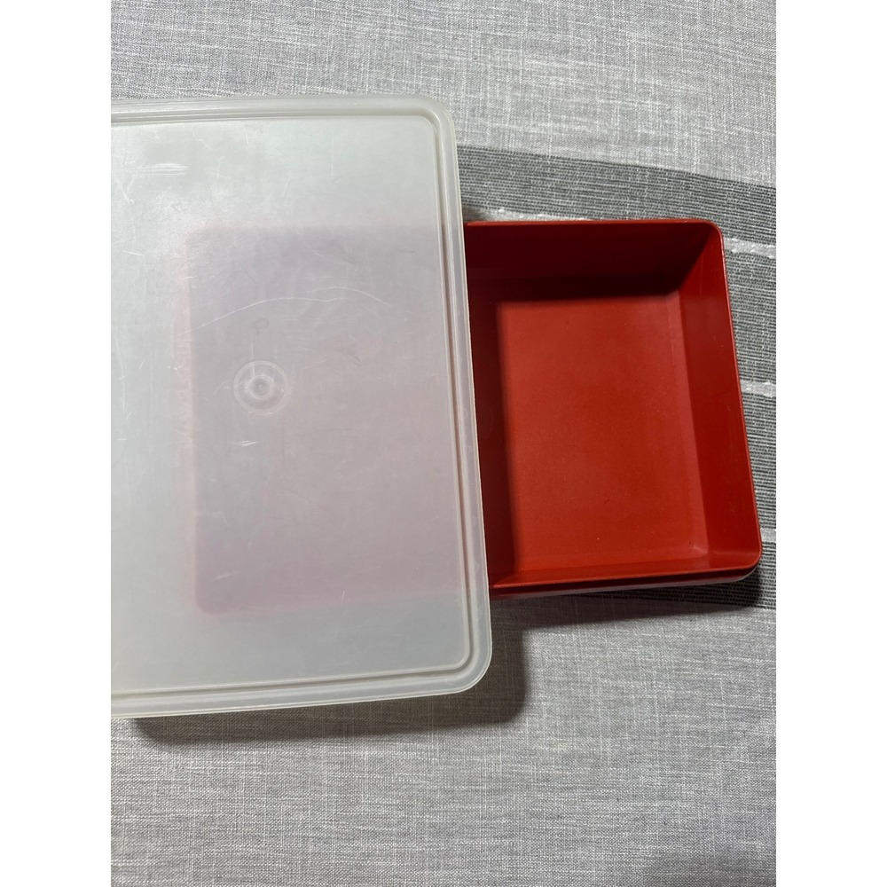 Tupperware Modular Mate Rectangular Container Red Lid Vintage Kitchen Storage‎ - Picture 8 of 8